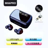 Auriculares TWS con Calidad de Sonido HiFi V5.3 con Función de Banco de Energía, Luz LED y Cancelación de Ruido