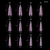 288 pièces/boîte, 12 pièces de formes doubles pour ongles en amande, en cercueil, en stiletto et carrées, pour le modelage, personnalisables