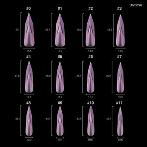 288 Piezas/caja, 12 Piezas <span class=keywords><strong>de</strong></span> Uñas Postizas <span class=keywords><strong>de</strong></span> Almendra, Estilo Stiletto Cuadrado, Forma Dual, Personalizadas, Puntas Delgadas - Product Image 5