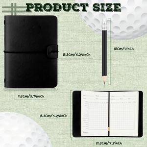 Customized Black <b>Golf</b> Yardage Cover Scorecard Holder High Quality PU Leather Waterproof Durable - Product Image 2