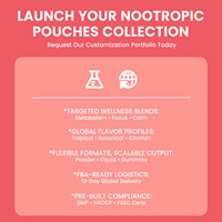 Base de poudre de caféine en vrac pour adultes - Ingrédients préformulés pour le soutien cognitif - Sans nicotine ni énergie - FOB Chine OEM