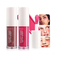 Maquillage personnalisé pour le visage à haute teneur en pigments fard à joues liquide soyeux crème fard à joues fard à paupières liquide contour mat maquillage des yeux