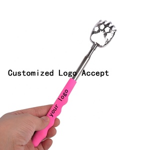 Masseur de griffes en forme de doigt tenu dans la main extensible en acier inoxydable griffe d'ours grattoir arrière télescopique - Product Image 2