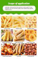 Automatische Kipnuggets Aardappelchips Frietjes Weegbree Chips Ui Pinda Aardnoten Frituurmachine Continue Friteuse