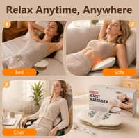 Appareil de traction lombaire électrique OEM sans fil, masseur dorsal et étireur de dos avec 10 têtes métalliques pour un pétrissage profond et une relaxation corporelle