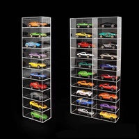 Acrylique Mur Monté Clair Jouet Affichage Box Case Showcase Vitrine Hotwheels Jouet Voitures 1:64 Vitrine acrylique