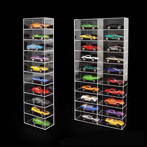 Vitrina acrílica de juguete para <span class=keywords><strong>coches</strong></span> de juguete, vitrina transparente montada en la pared, ruedas calientes, 1:64 - Product Image 2