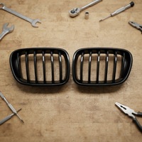 Grille de calandre ABS haute brillance tendance pour BMW X3 F25 LCI 2014-2017, garniture à ligne unique