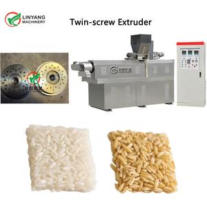 Línea de Producción de Arroz Enriquecido con Nutrientes Totalmente Automática, Extrusora de Doble Tornillo, Motor de Engranajes, Alta Eficiencia, Elaboración de Arroz Fortificado - Product Image 2
