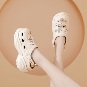 Sandalias de <span class=keywords><strong>Plataforma</strong></span> con Diseño de Conejo de Dibujos Animados para Mujer, Material EVA, Color Beige, Naranja, Blanco, Negro, Rosa, Suela de 3.5cm, para Uso en Exteriores - Product Image 2
