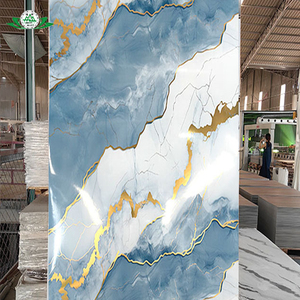 Wayon phong cách thiết kế hiện đại PVC tường bằng đá cẩm thạch Bảng điều khiển 1220*2440mm độ bóng cao không thấm nước & chống cháy cho phòng tắm & phòng tập thể dục trang trí tường - Product Image 2