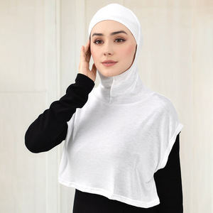 Women Sleeveless High Neck Cotton Inner Hoodie Warm Neck <b>Wrap</b> Casual Modest Wear - Product Image 1