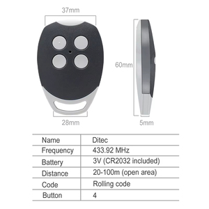 Control Remoto de Código Variable de 433.92MHz para Puerta de Garaje Ditec GOL4 BIXLS2 BIXLP2 <span class=keywords><strong>BIXLG4</strong></span> - Product Image 2