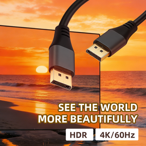 Câble d'affichage WISTAR en promotion, fourni par l'usine, DP vers DP 4K 60Hz <span class=keywords><strong>pour</strong></span> <span class=keywords><strong>TV</strong></span> et ordinateur, câble DisplayPort HDTV à fibre optique - Product Image 3