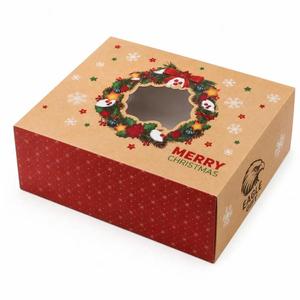 Caja <span class=keywords><strong>de</strong></span> Embalaje para Cupcakes y Donuts <span class=keywords><strong>de</strong></span> Navidad, Personalizada con Logotipo, en Cartón Reciclable Color Marfil, Autoarmable, Impresión a Cuatro Colores - Product Image 3