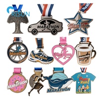 Médaille de course à pied personnalisée pour les coureurs de marathon, récompense pour les finisseurs