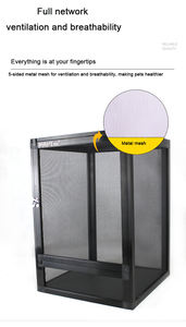 Reptilien-Zuchtkäfig für Chamäleon, Eidechse, Schlange, Zerlegbares Reptilien-<span class=keywords><strong>Terrarium</strong></span> aus Aluminiumlegierung, Belüftet und Atmungsaktiv - Product Image 2