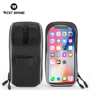 กระเป๋าใส่โทรศัพท์ติดแฮนด์จักรยาน WEST BIKING PVC ขนาด 6.8 นิ้ว หน้าจอสัมผัสได้ กันน้ำ สำหรับจักรยานเสือหมอบและจักรยานเสือภูเขา - Product Image 1