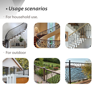 Barandilla de Balcón y Escalera de Diseño Moderno, de Aleación de Aluminio y Acero Inoxidable, Fácil de Instalar, para Jardín, Patio y Exteriores - Product Image 5