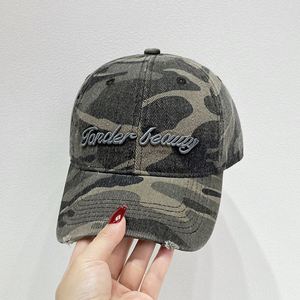 Gorra de Béisbol Desgastada con Camuflaje, Bordado Personalizado Vintage, 100% Algodón, Logotipo Deportivo, Estilo Americano, Tela de Encaje, Camuflaje de Verano 08 - Product Image 3