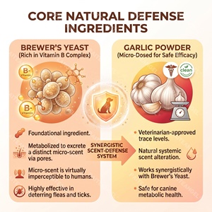 Friandises à mâcher souples anti-puces et tiques pour chiens, défense naturelle contre les parasites, complément pour la santé <span class=keywords><strong>de</strong></span> la peau et du pelage, 120 unités, marque privée - Product Image 2