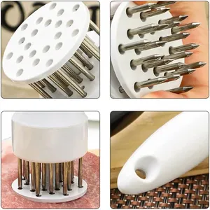 NOUVEAU Attendrisseur de viande en acier inoxydable à insertion rapide pour la maison, outil de cuisine pour attendrir le bœuf et les steaks - Product Image 5