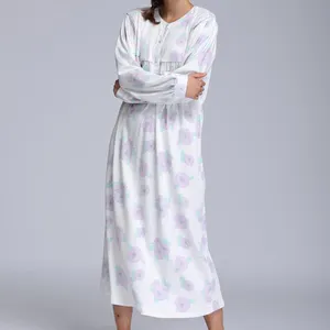 Benutzer definierte hand gefertigte lokale Handwerker von Jaipur bedruckte Baumwolle Robe Kleid Preis Frauen Boho Maxi lange Kimono Kleid Nachtwäsche/