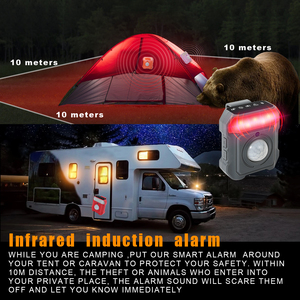 Alarme de sécurité intelligente pour voyage, capteur de lumière infrarouge, avertissement de vibration, antivol, alerte de sécurité extérieure SOS - Product Image 6
