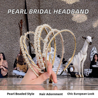 Serre-têtes faits main personnalisés en perles de 12 cm, style fleuri et délicat, pour fêtes, ornements capillaires, accessoires de mariée - Vente en gros