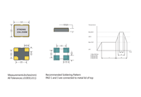 Unité de cristal SMD personnalisable 5,0 x 3,2 mm 8 à 54 MHz, capacité de charge, tolérance de fréquence, température optionnelle, RoHS