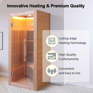 ICEMEND, caja de infrarrojos para exteriores, Sauna tradicional de lujo, sala de Sauna interior personalizada, sala de Sauna familiar de madera clara de cedro rojo - Product Image 3