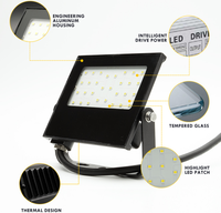 WOOJONG 10W-300W IP66 Luz de inundación Led Alta potencia Altos lúmenes Lámpara interior al aire libre Accesorio Luz Led Certificada