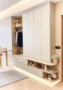 Organizador de Zapatos de Gran Capacidad a Prueba de Polvo, Personalizado con Banco para Zapatos Integrado para la Entrada de una Familia Pequeña - Product Image 3