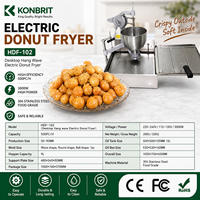 Friteuse à beignets électrique commerciale KONBRIT pour boules de pâte frites solides, mini beignets, 500 pièces/heure
