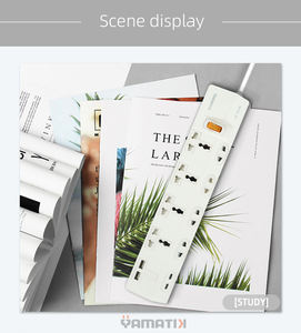 New Arrivals PRIMA EU <b>Plug</b> Power Strip Overload Protector Multi Way <b>Extension</b> <b>Socket</b> with 4 USB Fast Charge for Home Office - Product Image 5