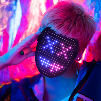 Masques d'halloween masque LED horreur cosplay effrayant mascarade masque produits personnalisés fête bal visage changement signal
