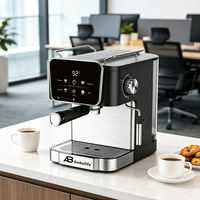 Cafetera Espresso Anbolife de 20 Bares con Control Digital, Válvula de Seguridad, Cappuccino, Filtro Doble de Acero Inoxidable, OEM