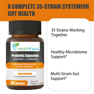 Cápsulas Probióticas de Alta Potencia con Enzimas Digestivas y Bioflavonoides, Apoyo a la Salud Intestinal, Cápsulas con Mezcla Prebiótica Sin GMO - Product Image 2