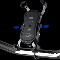 Support de téléphone à verrouillage rapide Chargeur sans fil pour moto et chargeur USB QC3.0