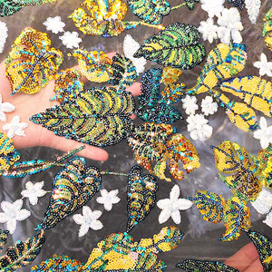 Tissu brodé à paillettes brillant, de haute qualité et conception à la mode, nouvelle collection - Product Image 2