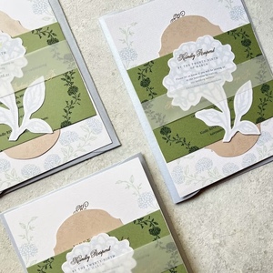 Tarjeta de felicitación de papel estucado de lujo con estampado de vainilla, personalizada, impresa en offset, para eventos de boda, con forro y estampado de lámina de lujo en cartón artístico. - Product Image 2