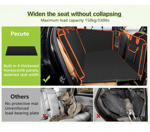 Hunde-Autohängematte für Reisen Rücksitz-Verlängerung für Hunde Rücksitzabdeckung Bett für Auto Hunde-Autositz-Verlängerung - Product Image 2