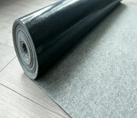 Protection de sol en feutre gris auto-adhésif pour peintre avec film plastique imperméable pour la rénovation des bureaux et des habitations