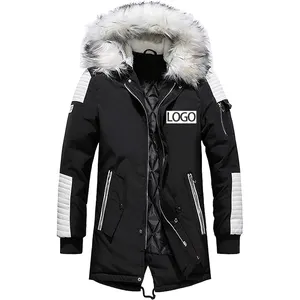 Keepwarm Long Thicken Man Jacket Winter Hooded Men Parka Jacket Custom Windproof Winter Jacket Men