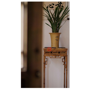 Soporte de flores de bambú de estilo chino, estante rectangular duradero para ceremonia del té, origen Anji - Product Image 2