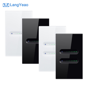<span class=keywords><strong>Interrupteur</strong></span> intelligent WiFi LangYeao Tuya US avec <span class=keywords><strong>variateur</strong></span> de lumière, panneau tactile en verre coulissant, 150W LED, compatible avec Alexa, Google Home, Yandex Alice, minuterie - Product Image 1