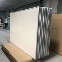 Tableau blanc mural standard en émail avec cadre en aluminium anodisé, grand tableau effaçable à sec en acier laqué pour bureau, école, formation