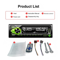 Reproductor MP3 para Auto de Alta Potencia 7388, Pantalla LCD Dual USB, 4 RCA, Retroiluminación RGB de 7 Colores, Reproductor de Música MP3 con TF/BT
