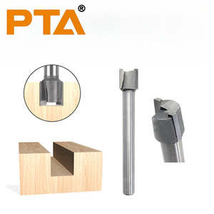 Cortador de mortaja PTA de 12 mm de diámetro, 12 mm de longitud de hoja, doble filo, ranurado recto para carpintería, acrílico, PVC, MDF - Product Image 1