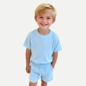 Conjuntos de Ropa de Tela de Rizo para Niños, Ropa de Verano para Bebés, Conjuntos de Dos Piezas con Pantalones Cortos, Ropa de Playa, Toalla, Ropa para Niños - Product Image 2